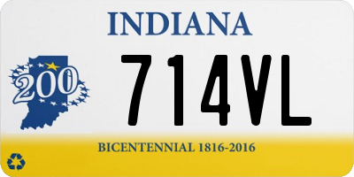 IN license plate 714VL