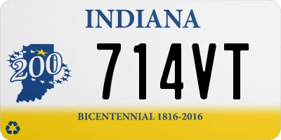 IN license plate 714VT