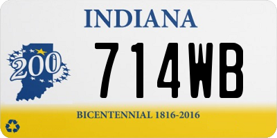 IN license plate 714WB