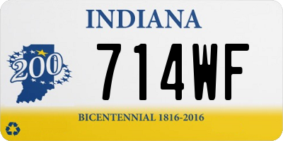 IN license plate 714WF