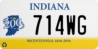 IN license plate 714WG