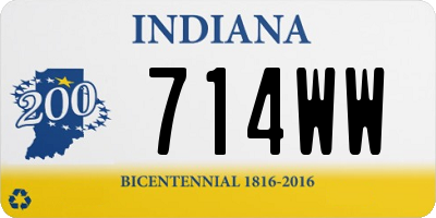 IN license plate 714WW