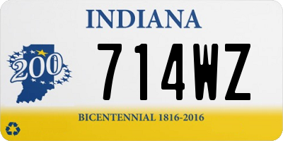 IN license plate 714WZ
