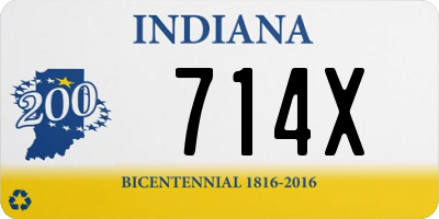 IN license plate 714X