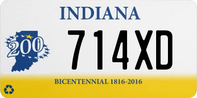 IN license plate 714XD