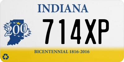 IN license plate 714XP