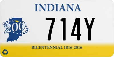 IN license plate 714Y