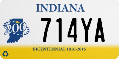 IN license plate 714YA