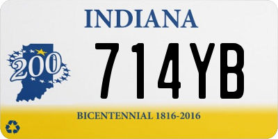 IN license plate 714YB
