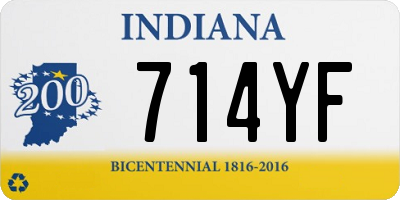 IN license plate 714YF