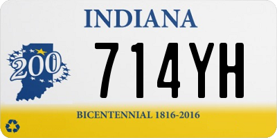 IN license plate 714YH