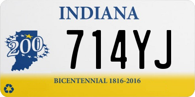 IN license plate 714YJ