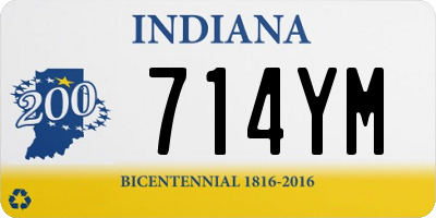 IN license plate 714YM
