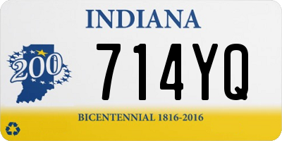 IN license plate 714YQ