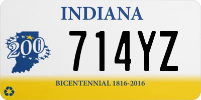 IN license plate 714YZ