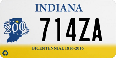 IN license plate 714ZA