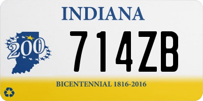 IN license plate 714ZB