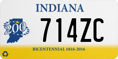 IN license plate 714ZC