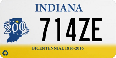 IN license plate 714ZE