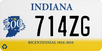 IN license plate 714ZG