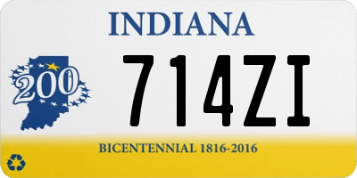 IN license plate 714ZI