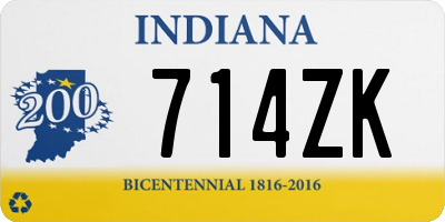 IN license plate 714ZK