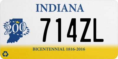 IN license plate 714ZL