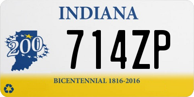 IN license plate 714ZP