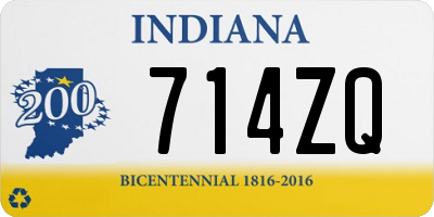 IN license plate 714ZQ