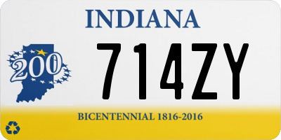 IN license plate 714ZY