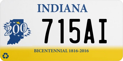 IN license plate 715AI