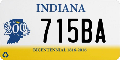 IN license plate 715BA