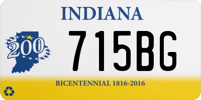 IN license plate 715BG