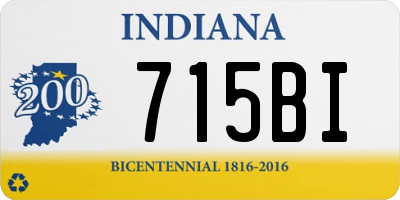 IN license plate 715BI