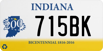 IN license plate 715BK