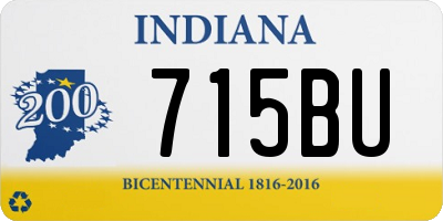 IN license plate 715BU