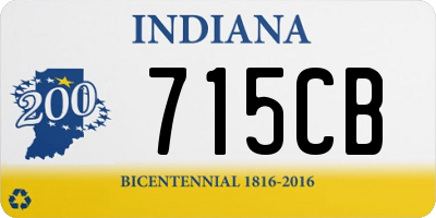 IN license plate 715CB