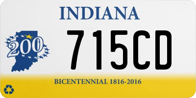 IN license plate 715CD