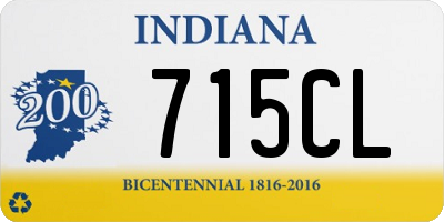 IN license plate 715CL