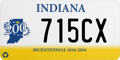 IN license plate 715CX