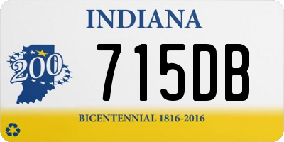 IN license plate 715DB