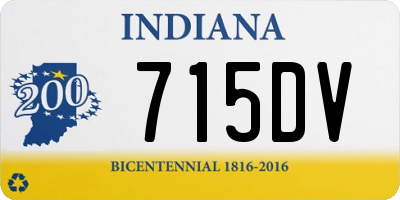 IN license plate 715DV