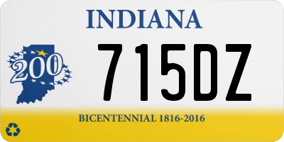 IN license plate 715DZ