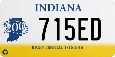 IN license plate 715ED