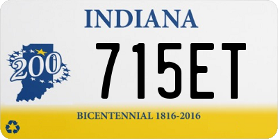 IN license plate 715ET