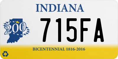 IN license plate 715FA