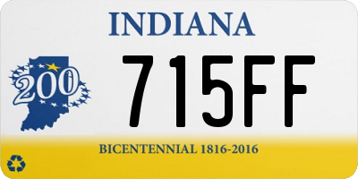 IN license plate 715FF