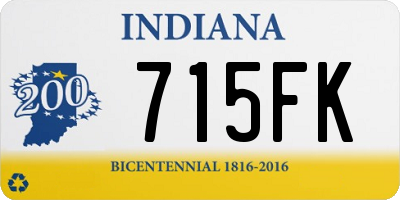 IN license plate 715FK