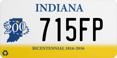 IN license plate 715FP