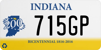 IN license plate 715GP